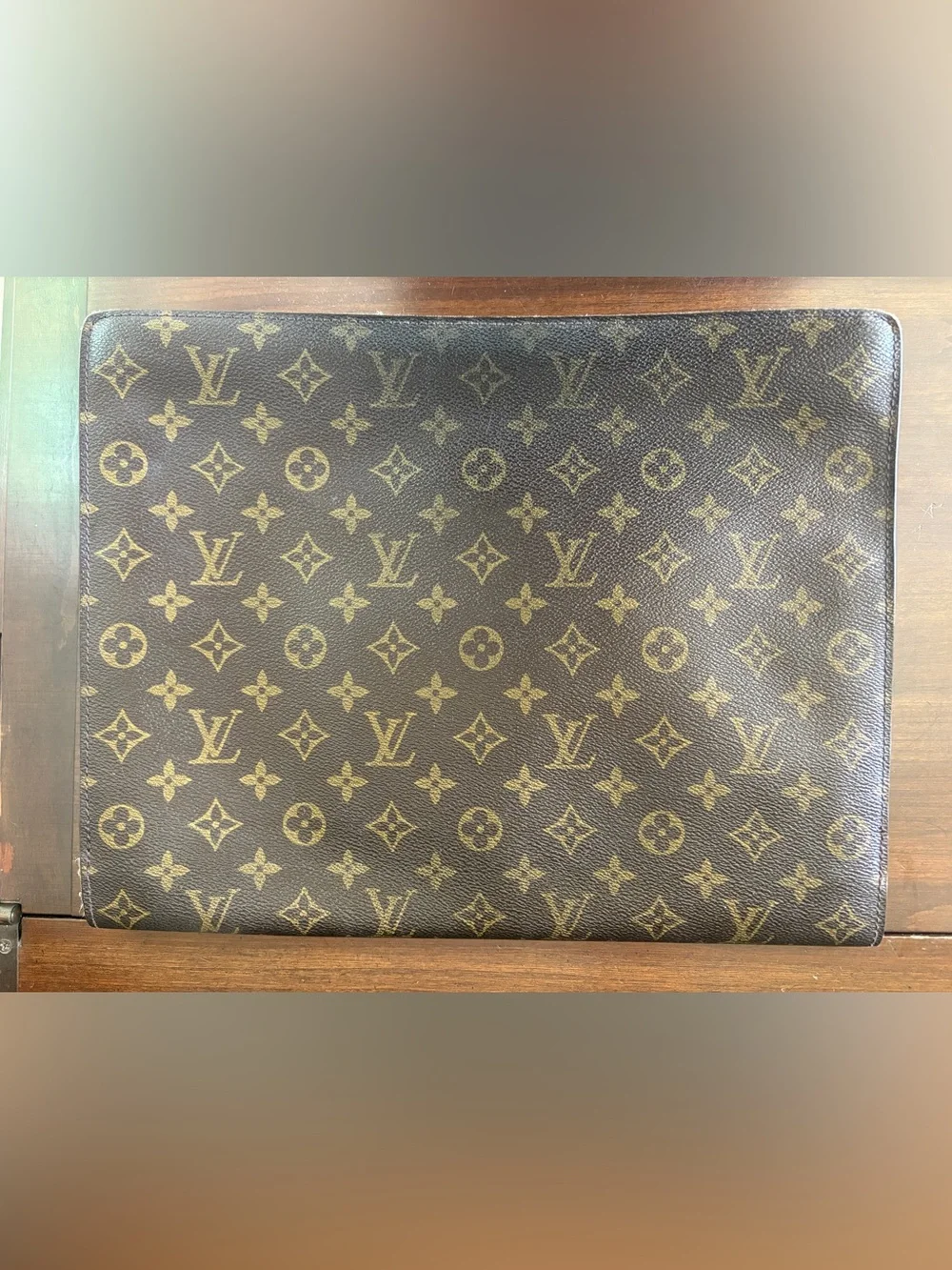 Louis Vuitton Monogram Porte Canvas Envelope Briefcase KEY INCLUDED